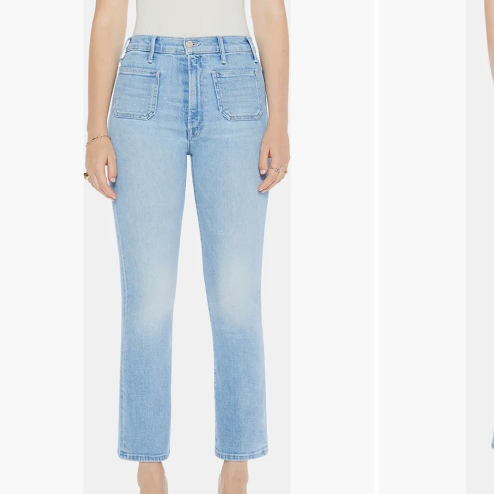 New MOTHER Hustler Patch Pocket Ankle Bootcut Jeans